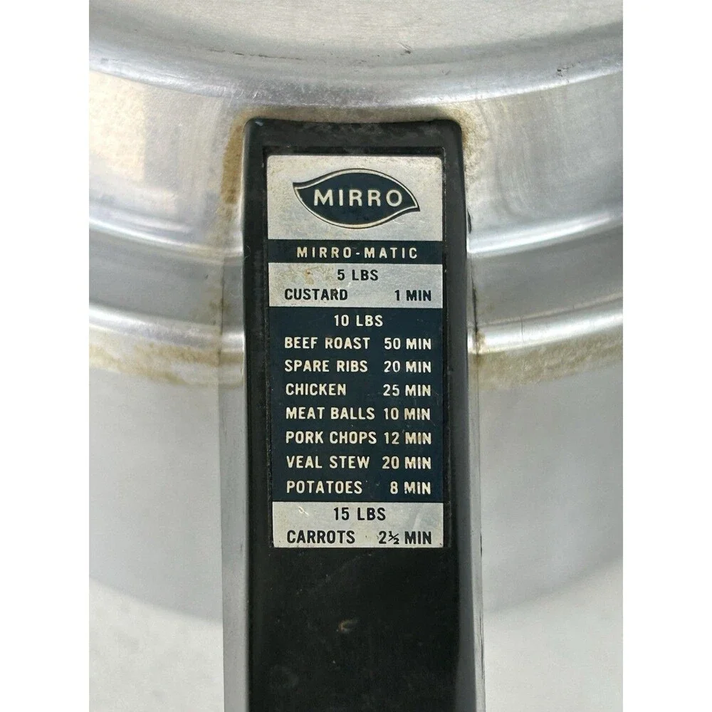 Vintage Mirro-Matic 4 Qt Pressure Cooker M-0294 w Rack Jiggler Aluminum USA